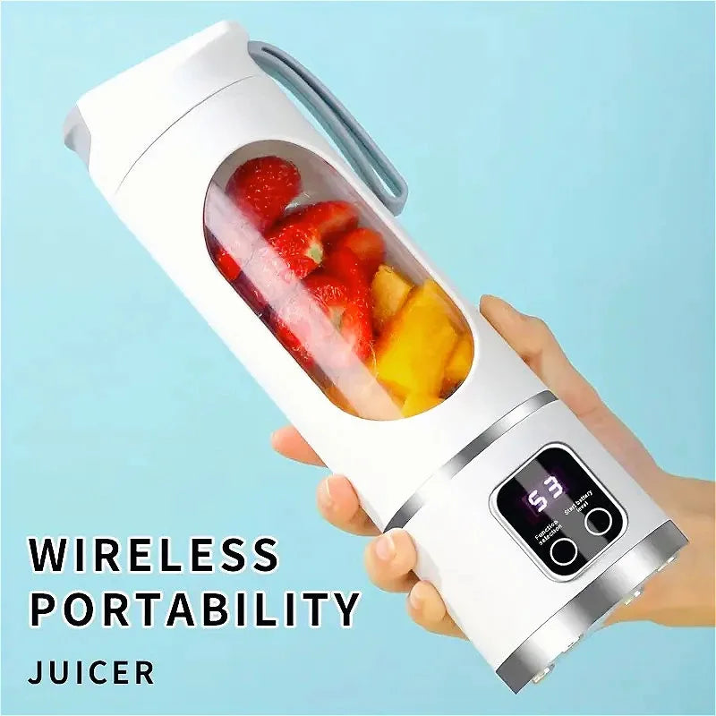 Portable Electric Blender With 8 Blades Travel Juicer Cup