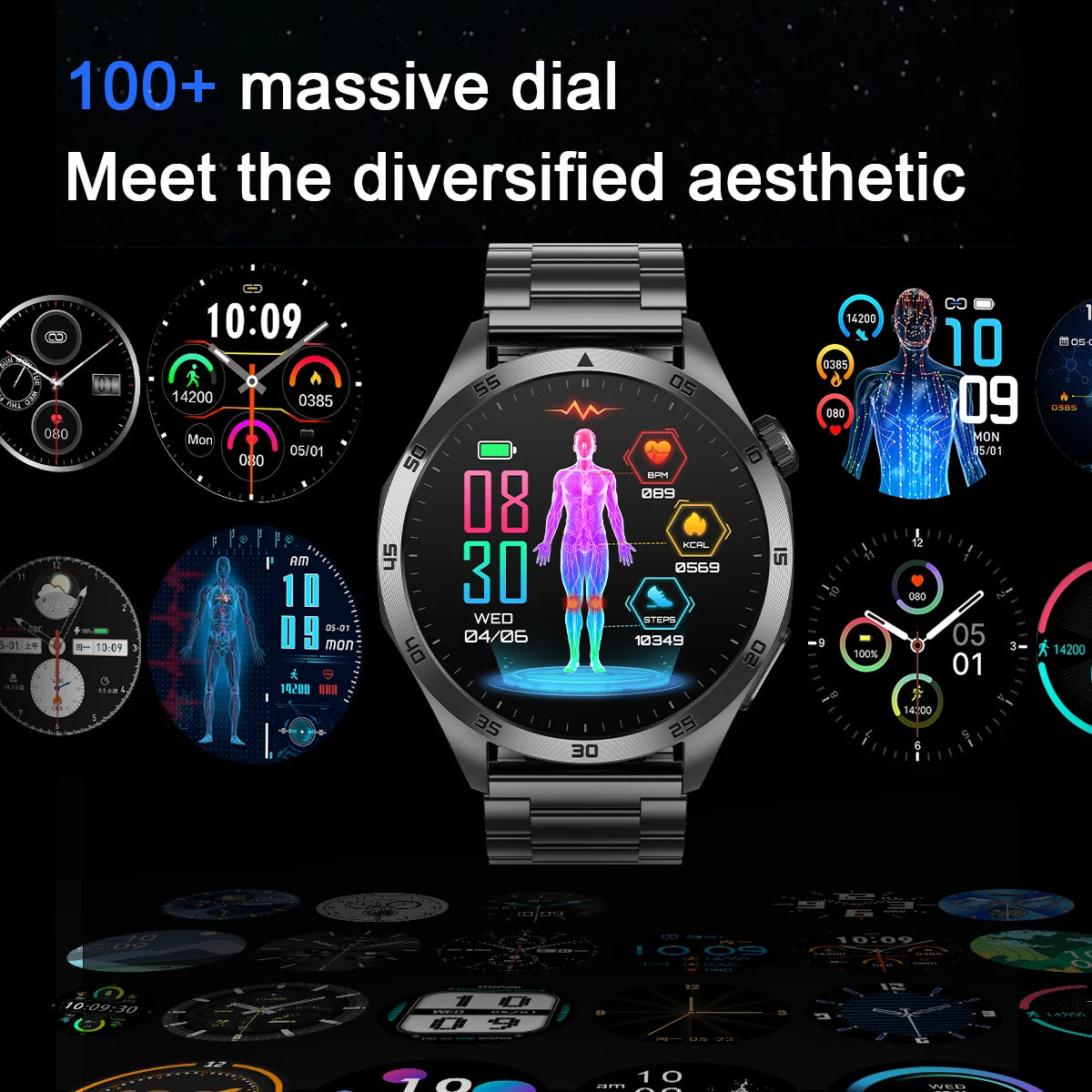 Marsyu Smart Watch ECG PPG Blood Pressure Uric Acid
