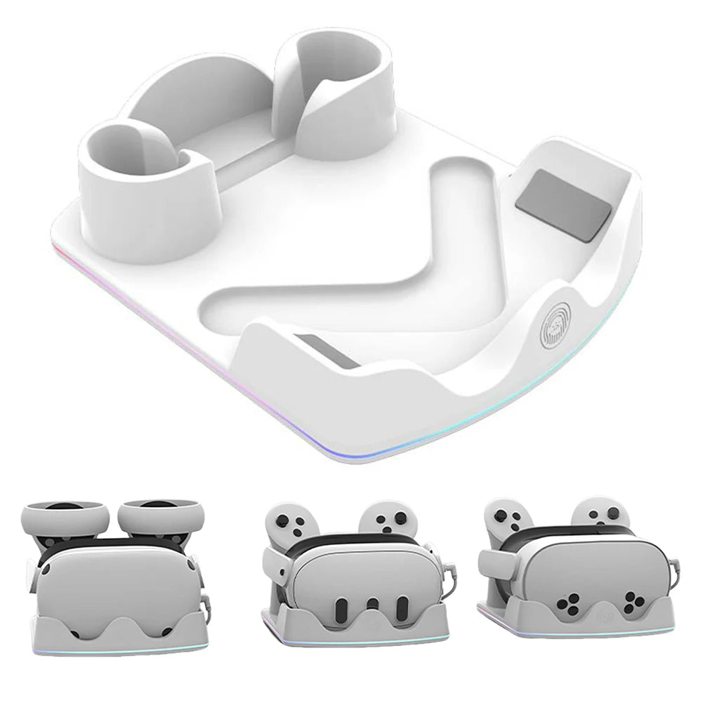 Charging Dock For Meta Quest 3S VR Headset With RGB Light