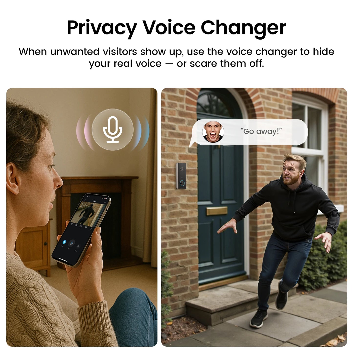 DEKCO 3MP WiFi Doorbell With AI Human Detection And Alexa