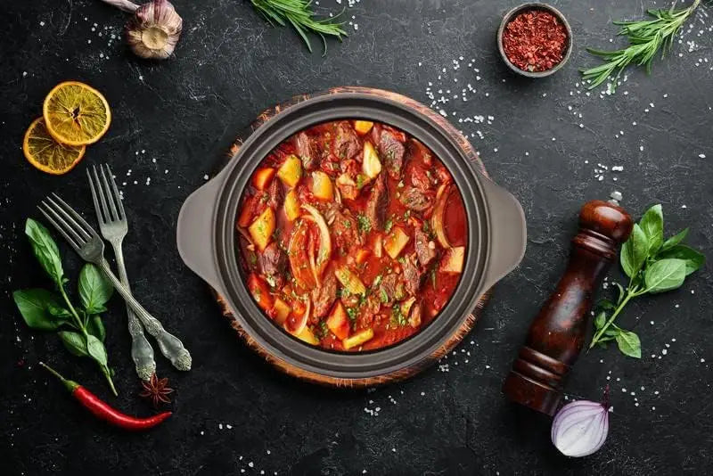 Premium Ceramic Stew Pot With Lid Non Toxic Oven Safe