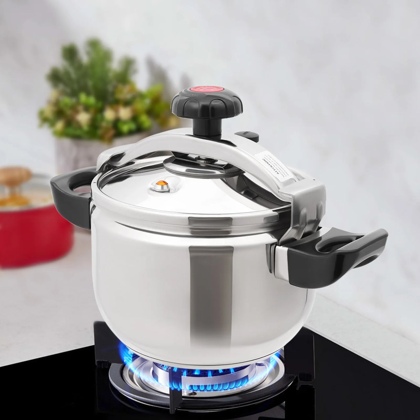 Bymaocar Stainless Steel Round Tabletop Pressure Cooker
